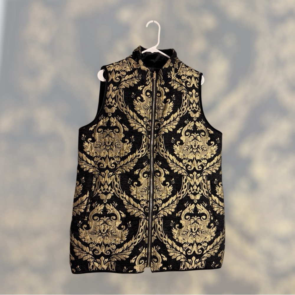 Chico's Black and Gold Vest